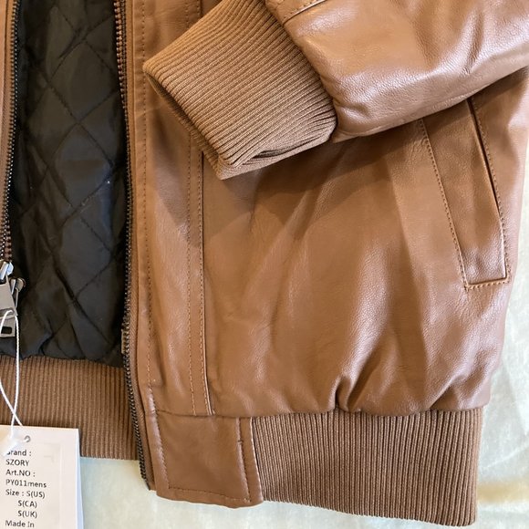 PU Leather Jacket with removable hood for men. NWT. - Picture 8 of 14